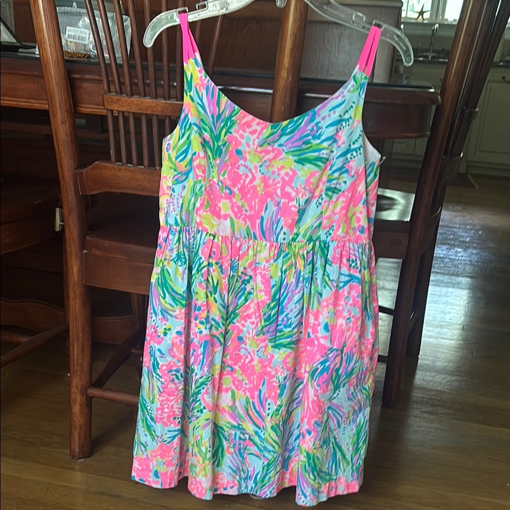 Lilly Pulitzer Pink and Blue Sleeveless Sundress